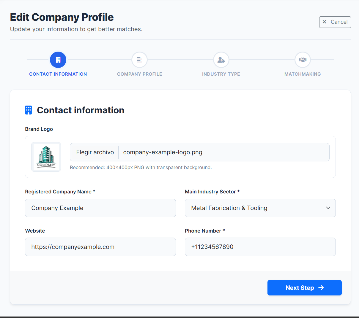 Edit contact info