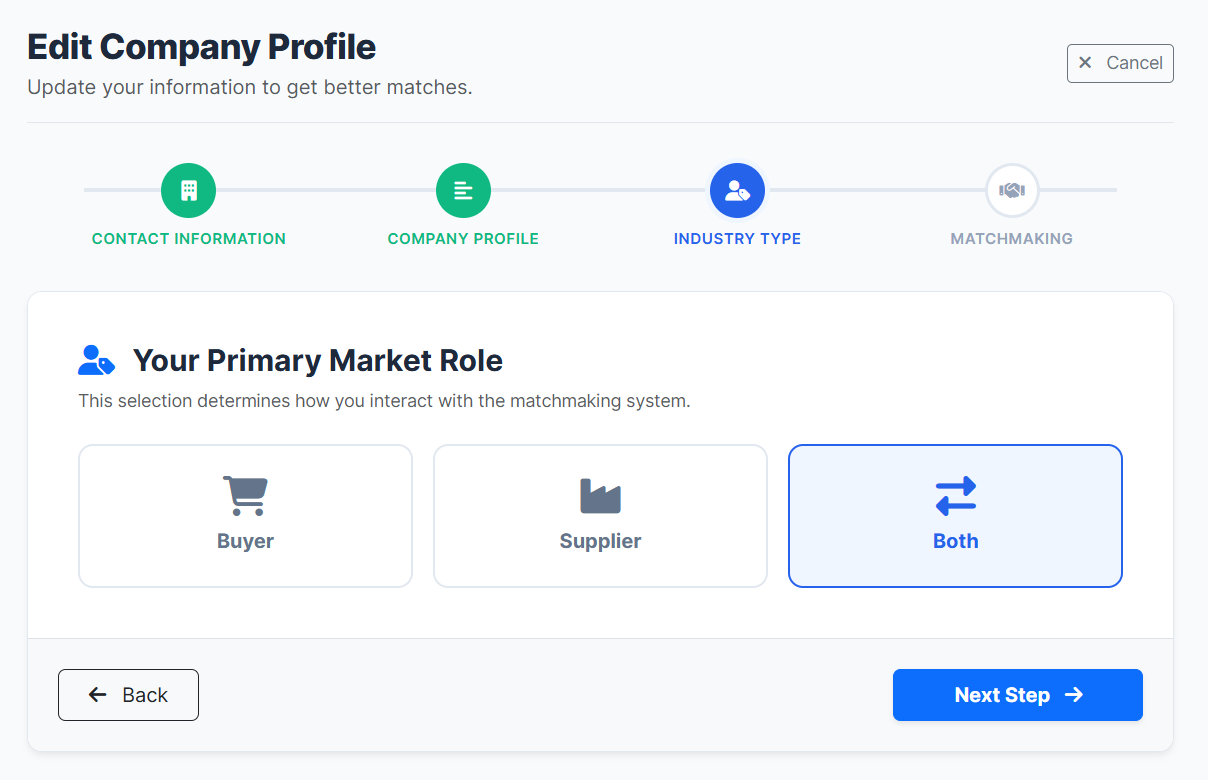 Edit market role